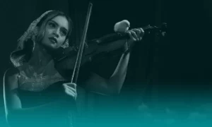 Calendario del mes con una pieza diferente de violín por día